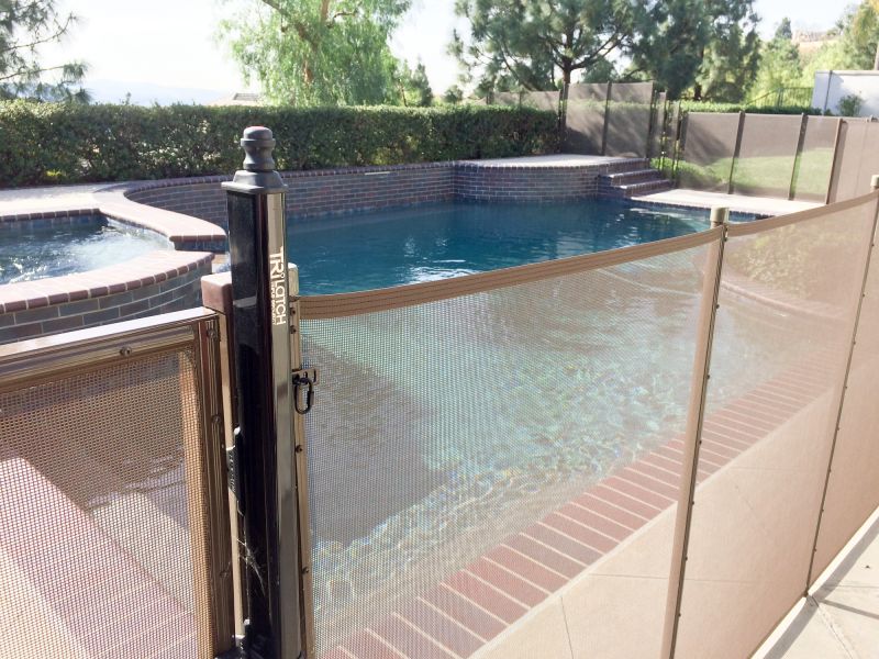Mesh Fence with Pool View